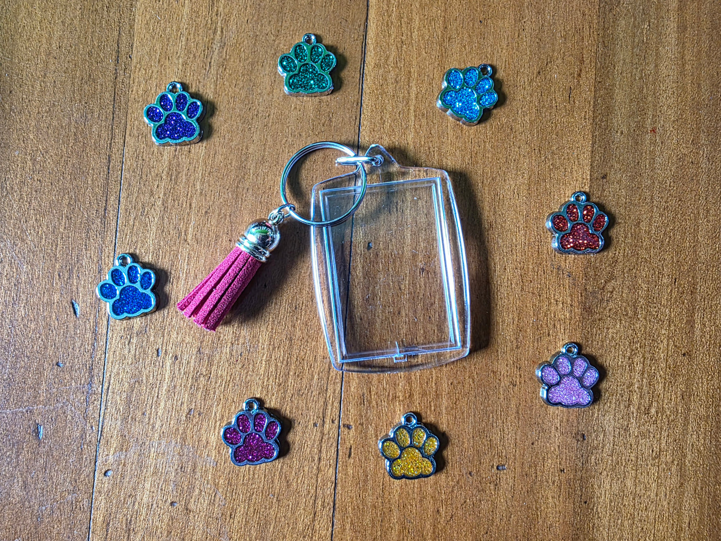Paw Print Acrylic Keychains